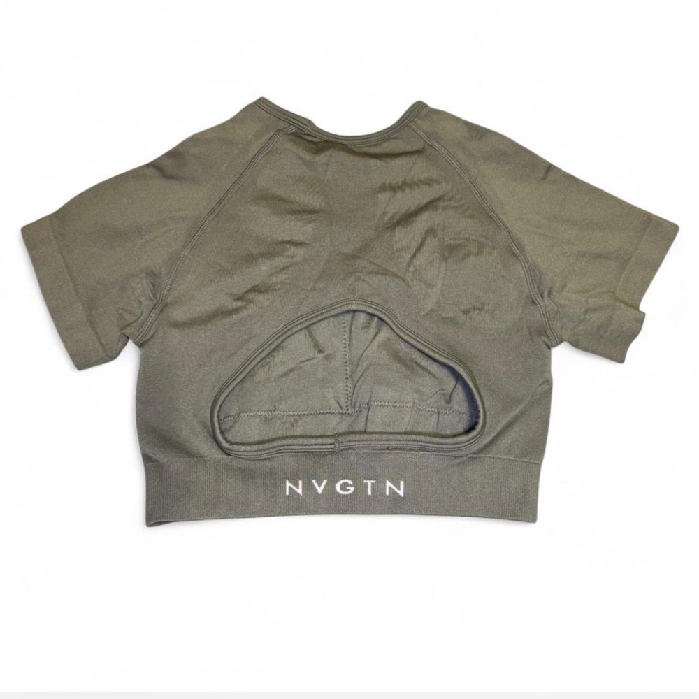 NVGTN Khaki Crop Top